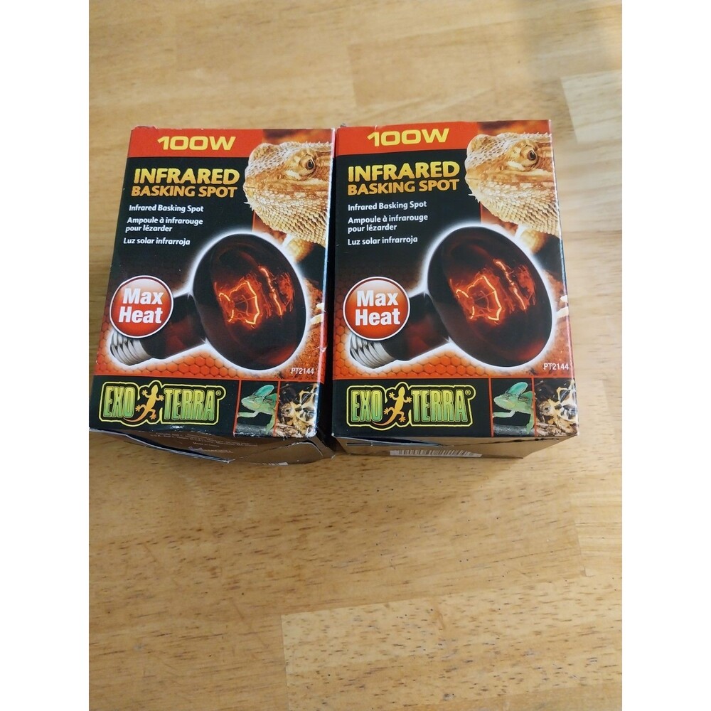 Exo Terra Infrared Basking Spot Bulb lot of 2 100W